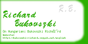 richard bukovszki business card